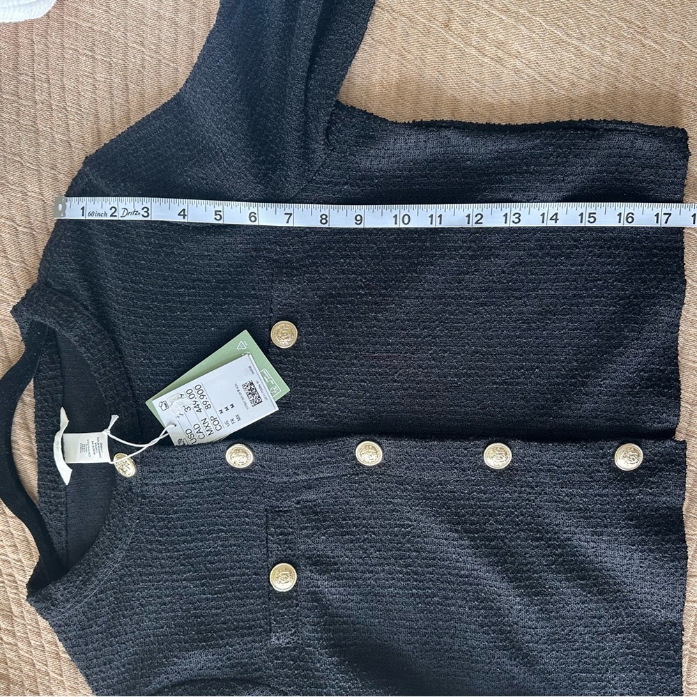 H&M Black Cardigan with Gold Buttons - Picture 9 of 9